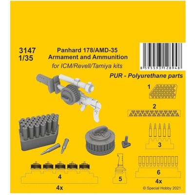 CMK Panhard 178/AMD-35 Armament and Ammunition (ICM/Revell Tamiya kits) CMK Panhard 178/AMD-35 Armament and Ammunition (ICM/Revell Tamiya kits)
