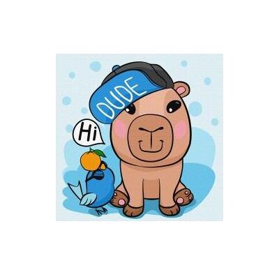 Ideyka Malen nach Zahlen - Wasserschwein mit Hut (Kinder) Ideyka Malen nach Zahlen - Wasserschwein mit Hut (Kinder)