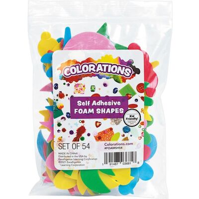 Colorations Colorationen - Klebeschaum-Formen, 54 Stück. Colorations Colorationen - Klebeschaum-Formen, 54 Stück.