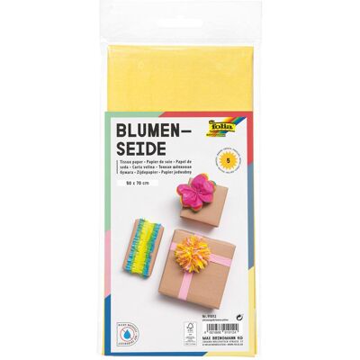 Folia, Bastelpapier, Seidenpapier, (B)500 x (H)700 mm, 20g/qm, zitronengelb (20 g/m², 1x) Folia, Bastelpapier, Seidenpapier, (B)500 x (H)700 mm, 20g/qm, zitronengelb (20 g/m², 1x)