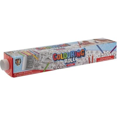 Grafix Farbrolle mit Aufdruck und 6 Buntstiften, 250 x 42 cm Grafix Farbrolle mit Aufdruck und 6 Buntstiften, 250 x 42 cm