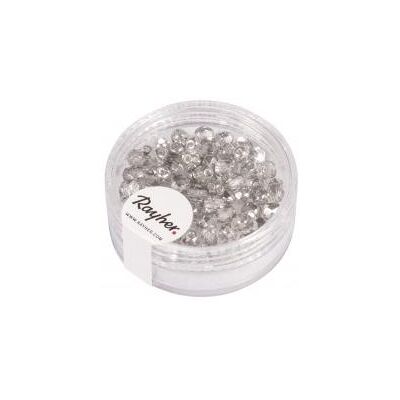 Rayher Glas Schliffperle, 4mm ø, silber, 100 Stück Rayher Glas Schliffperle, 4mm ø, silber, 100 Stück