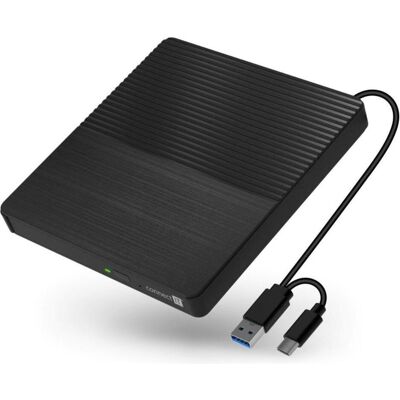 Connect IT Externí mechanika CD/DVD 3v1 SlimDrive, čtečka MicroSD/SD, 2xUSB, USB-A/USB-C, černá (CD Laufwerk, DVD Laufwerk), Optisches Laufwerk, Schwarz Connect IT Externí mechanika CD/DVD 3v1 SlimDrive, čtečka MicroSD/SD, 2xUSB, USB-A/USB-C, černá (CD Laufwerk, DVD Laufwerk), Optisches Laufwerk, Schwarz