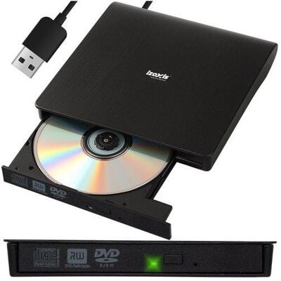 Izoxis Externes Laufwerk + CD/DVD-Brenner 26083 (DVD Brenner), Optisches Laufwerk, Schwarz Izoxis Externes Laufwerk + CD/DVD-Brenner 26083 (DVD Brenner), Optisches Laufwerk, Schwarz