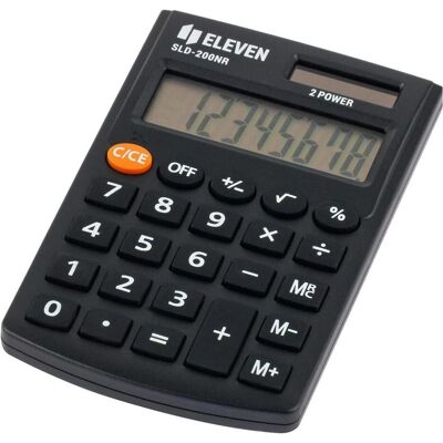 Eleven, Taschenrechner, SLD-200NR-Rechner (Batteriebetrieb, Solarenergie) Eleven, Taschenrechner, SLD-200NR-Rechner (Batteriebetrieb, Solarenergie)