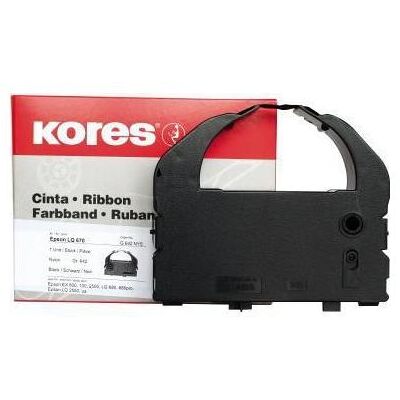 Kores, Beschriftungsband, Druckerfarbband 642 Epson S015262 Nylon schwarz (1.27 cm, Schwarz) Kores, Beschriftungsband, Druckerfarbband 642 Epson S015262 Nylon schwarz (1.27 cm, Schwarz)