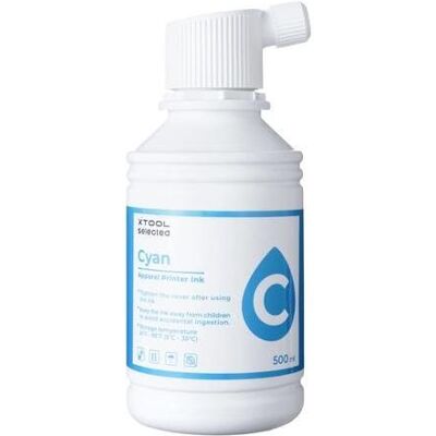 XTool Selected Apparel Printer Ink - Cyan (500 ml), 3D Zubehör XTool Selected Apparel Printer Ink - Cyan (500 ml), 3D Zubehör