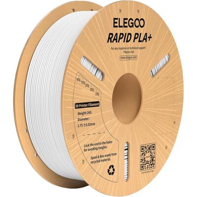 Elegoo Filament Rapid PLA+ (White) (PLA, 1000 g, 1.75 mm), Filament, Weiss Elegoo Filament Rapid PLA+ (White) (PLA, 1000 g, 1.75 mm), Filament, Weiss