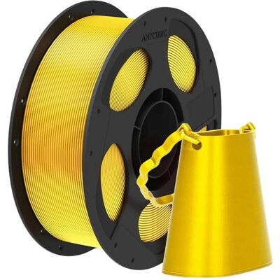 Anycubic PLA Silk Filament 1kg Shiny Gold (PLA, 1000 g, 1.75 mm), Filament, Gold Anycubic PLA Silk Filament 1kg Shiny Gold (PLA, 1000 g, 1.75 mm), Filament, Gold