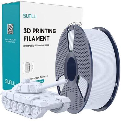 Sunlu Filament PLA+ High-Speed Biały (PLA+, 1.75 mm, 1000 g), 3D Filament, Weiss Sunlu Filament PLA+ High-Speed Biały (PLA+, 1.75 mm, 1000 g), 3D Filament, Weiss