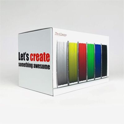 Devil Design Filament PLA STARTPACK (05902280030249) (PLA, 1.75 mm, 330 g), 3D Filament, Mehrfarbig Devil Design Filament PLA STARTPACK (05902280030249) (PLA, 1.75 mm, 330 g), 3D Filament, Mehrfarbig