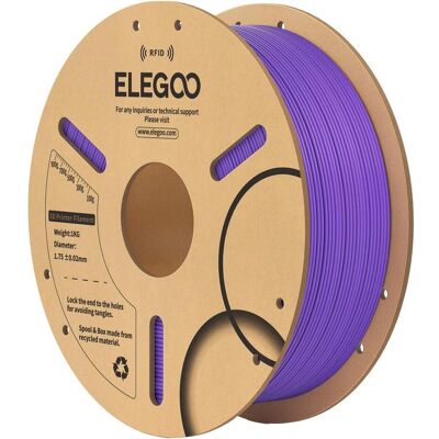 Elegoo Filament PLA 1,75mm 1kg - RFID - Purple) (PLA, 1.75 mm, 1000 g), 3D Filament, Violett Elegoo Filament PLA 1,75mm 1kg - RFID - Purple) (PLA, 1.75 mm, 1000 g), 3D Filament, Violett