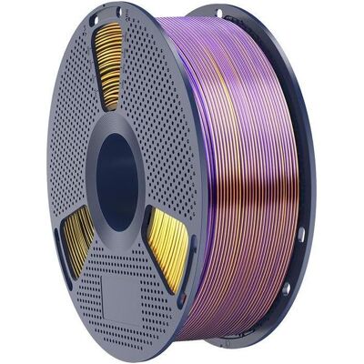 Sunlu PLA+ Silk Dreifarbiges Filament (Schwarz, Gold und Violett) (PLA+, 1.75 mm, 1000 g), 3D Filament, Gold, Mehrfarbig, Schwarz, Violett Sunlu PLA+ Silk Dreifarbiges Filament (Schwarz, Gold und Violett) (PLA+, 1.75 mm, 1000 g), 3D Filament, Gold, Mehrfarbig, Schwarz, Violett