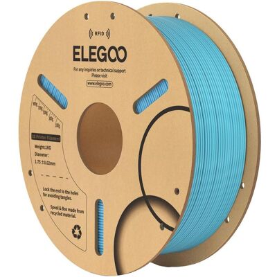 Elegoo Filament PLA 1,75mm 1kg - RFID - Sky Blue) (PLA, 1.75 mm, 1000 g), 3D Filament, Blau Elegoo Filament PLA 1,75mm 1kg - RFID - Sky Blue) (PLA, 1.75 mm, 1000 g), 3D Filament, Blau