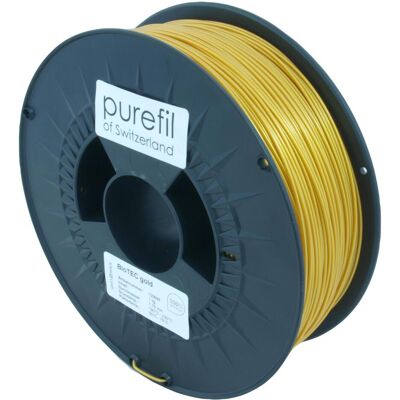 Purefil Filament (PLA+, 1.75 mm, 1000 g), 3D Filament, Gold Purefil Filament (PLA+, 1.75 mm, 1000 g), 3D Filament, Gold