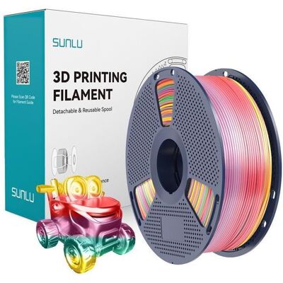 Sunlu PLA+ Seidenfilament (Rainbow 01) (1.75 mm, 1000 g), 3D Filament, Mehrfarbig Sunlu PLA+ Seidenfilament (Rainbow 01) (1.75 mm, 1000 g), 3D Filament, Mehrfarbig