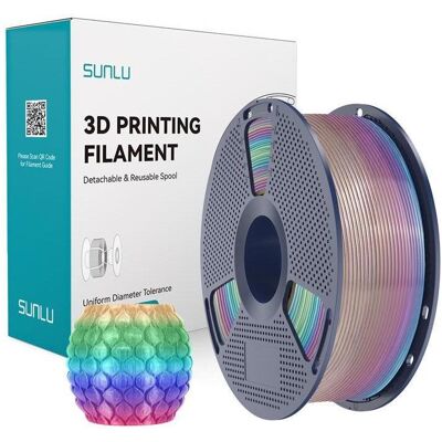 Sunlu PLA Transparent (Rainbow) 04 Filament (PLA, 1.75 mm, 1000 g), 3D Filament, Transparent, Mehrfarbig Sunlu PLA Transparent (Rainbow) 04 Filament (PLA, 1.75 mm, 1000 g), 3D Filament, Transparent, Mehrfarbig