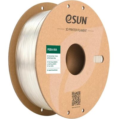 eSUN Filament PEBA 90A Transparent 1.75 mm 1 kg (PEBA, 1.75 mm, 1000 g), 3D Filament, Transparent eSUN Filament PEBA 90A Transparent 1.75 mm 1 kg (PEBA, 1.75 mm, 1000 g), 3D Filament, Transparent