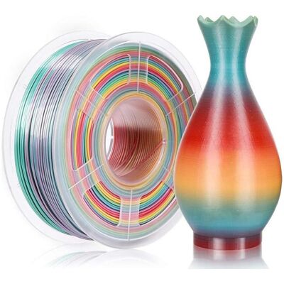 Sunlu Filament PLA 1,75mm 1kg - Rainbow (PLA, 1.75 mm, 1000 g), 3D Filament, Mehrfarbig Sunlu Filament PLA 1,75mm 1kg - Rainbow (PLA, 1.75 mm, 1000 g), 3D Filament, Mehrfarbig