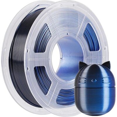 Anycubic PLA Silk Filament DC 1kg Black Blue (PLA, 1000 g, 1.75 mm), Filament, Mehrfarbig Anycubic PLA Silk Filament DC 1kg Black Blue (PLA, 1000 g, 1.75 mm), Filament, Mehrfarbig