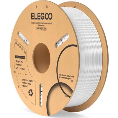 Elegoo PLA Filament (1.75 mm, 1000 g), 3D Filament, Weiss Elegoo PLA Filament (1.75 mm, 1000 g), 3D Filament, Weiss