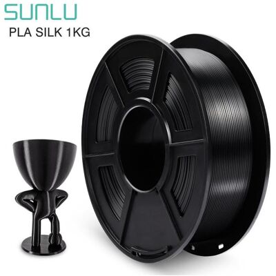 Sunlu Silk PLA+ Filament - 1.75mm - 1kg (PLA, 1000 g, 1.75 mm), Filament, Schwarz Sunlu Silk PLA+ Filament - 1.75mm - 1kg (PLA, 1000 g, 1.75 mm), Filament, Schwarz