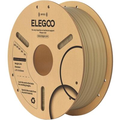 Elegoo Filament PLA 1,75mm 1kg - RFID - Wood Color) (PLA, 1.75 mm, 1000 g), 3D Filament, Braun Elegoo Filament PLA 1,75mm 1kg - RFID - Wood Color) (PLA, 1.75 mm, 1000 g), 3D Filament, Braun