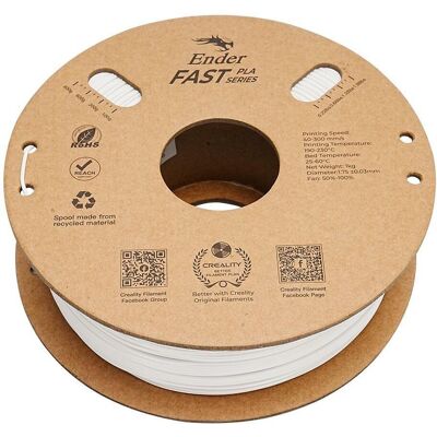 Creality Filament PLA Fast Weiss (PLA, 1.75 mm, 1000 g), 3D Filament, Weiss Creality Filament PLA Fast Weiss (PLA, 1.75 mm, 1000 g), 3D Filament, Weiss