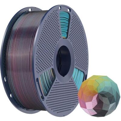 Sunlu PLA+ Silk Vierfarben-Filament (rot-gelb-grün-schwarz) (PLA+, 1.75 mm, 1000 g), 3D Filament, Mehrfarbig Sunlu PLA+ Silk Vierfarben-Filament (rot-gelb-grün-schwarz) (PLA+, 1.75 mm, 1000 g), 3D Filament, Mehrfarbig