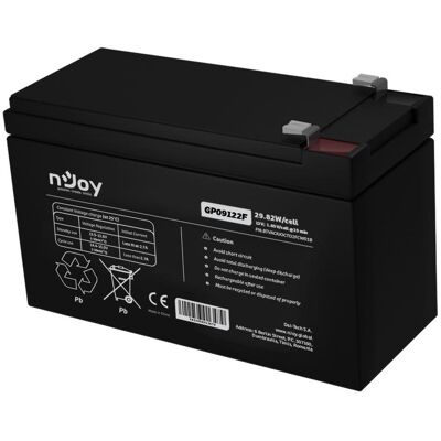 NJoy GP09122F Batterie - 12V, 9A, AGM VRLA, F2, 151x65x100mm NJoy GP09122F Batterie - 12V, 9A, AGM VRLA, F2, 151x65x100mm