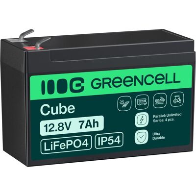 GreenCell Battery for Green Cell CUBE LiFePO4 7Ah 12.8V 89.6Wh Lithium Iron Phosphate Battery for UPS, Monitor, USV Zubehör GreenCell Battery for Green Cell CUBE LiFePO4 7Ah 12.8V 89.6Wh Lithium Iron Phosphate Battery for UPS, Monitor, USV Zubehör