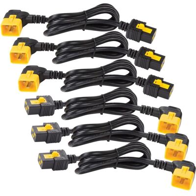 APC 6x Stromkabel C19 / C20 1,2m abgewinkelt, USV Zubehör APC 6x Stromkabel C19 / C20 1,2m abgewinkelt, USV Zubehör