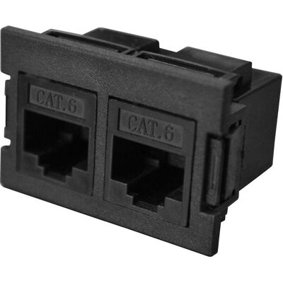 Plenty 2 ports CAT6 module for desktop power distribution unit, USV Zubehör Plenty 2 ports CAT6 module for desktop power distribution unit, USV Zubehör