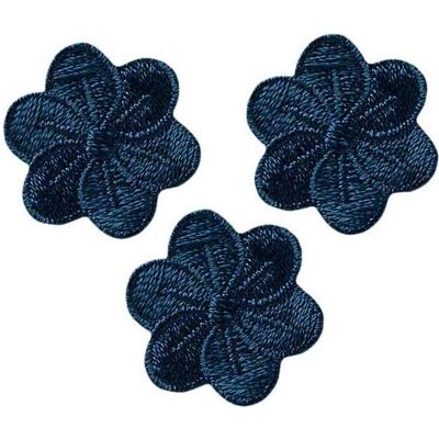 Mono Quick 3 Blumen, dunkelblau, Applikationen, Blau Mono Quick 3 Blumen, dunkelblau, Applikationen, Blau