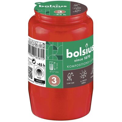 Bolsius, Kerzen, Kompolicht Nr.3 rot (1 Stk.) Bolsius, Kerzen, Kompolicht Nr.3 rot (1 Stk.)