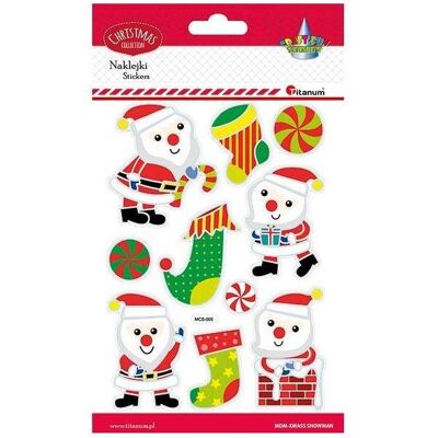 Teka, Sticker, Konvexe Aufkleber Weihnachtsmänner, Socken 10 Stk. MISCHEN (10 Sticker) Teka, Sticker, Konvexe Aufkleber Weihnachtsmänner, Socken 10 Stk. MISCHEN (10 Sticker)