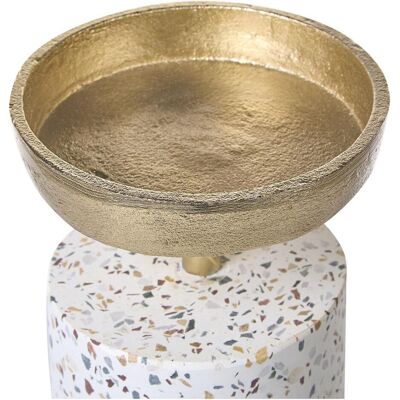 Beliani KAENGAN Gold Terrazzo Kerzenhalter Set aus 2 - Kerzenhalter Beliani KAENGAN Gold Terrazzo Kerzenhalter Set aus 2 - Kerzenhalter