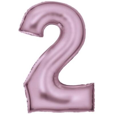 Amscan Metallic Folienballone pink Zahl 2 (1x) Amscan Metallic Folienballone pink Zahl 2 (1x)