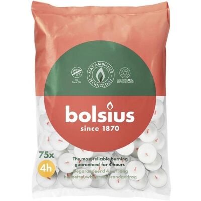 Bolsius Teelichter - 75 Stück - 4 Stunden Brenntid Bolsius Teelichter - 75 Stück - 4 Stunden Brenntid