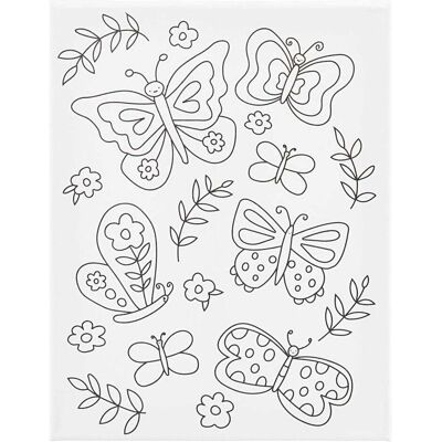 Creativ Company, Bilder, Leinwandbild mit Schmetterlingsdruck – 24 x 30 cm (24 x 30 cm) Creativ Company, Bilder, Leinwandbild mit Schmetterlingsdruck – 24 x 30 cm (24 x 30 cm)
