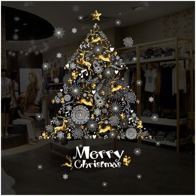 Cover-Discount, Weihnachtsfiguren, Wand Sticker Tattoo Christmas Tree goldig Cover-Discount, Weihnachtsfiguren, Wand Sticker Tattoo Christmas Tree goldig