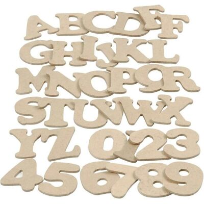 CC Hobby Holzbuchstaben und Zahlen - 288 Stück, 4cm MDF Dekoration CC Hobby Holzbuchstaben und Zahlen - 288 Stück, 4cm MDF Dekoration