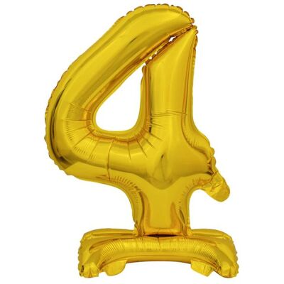 Amscan Folienballon Mini Zahl 4 gold (5x) Amscan Folienballon Mini Zahl 4 gold (5x)