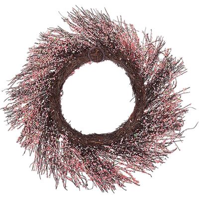 Beliani Pink Handgefertigter Dekorative Kranz - Dekorativer Kranz Beliani Pink Handgefertigter Dekorative Kranz - Dekorativer Kranz