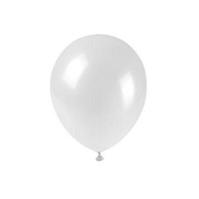 Arpex Metallisierte weisse Luftballons 25 cm 100 Stk (100x) Arpex Metallisierte weisse Luftballons 25 cm 100 Stk (100x)