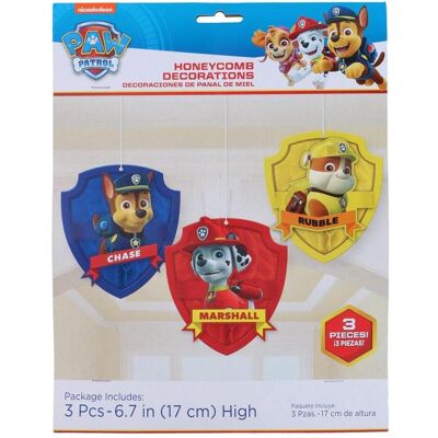 Amscan 3 Paw Patrol Crew Wabenbälle - Bunt OS unisex Amscan 3 Paw Patrol Crew Wabenbälle - Bunt OS unisex