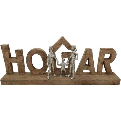 DKD Home Decor, Deko Schriftzug, Deko-Figur Braun Aluminium Mango-Holz (55 x 7,5 x 21 cm) DKD Home Decor, Deko Schriftzug, Deko-Figur Braun Aluminium Mango-Holz (55 x 7,5 x 21 cm)