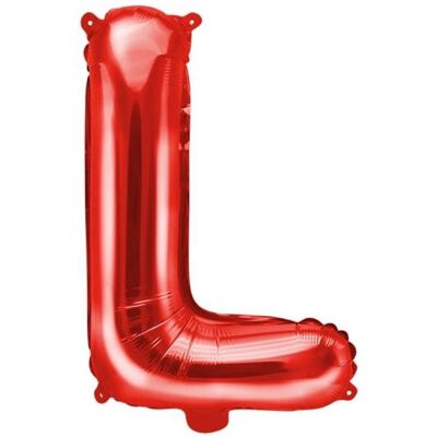 Partydeco Folienballon Buchstabe Rot 35cm - L (1x) Partydeco Folienballon Buchstabe Rot 35cm - L (1x)