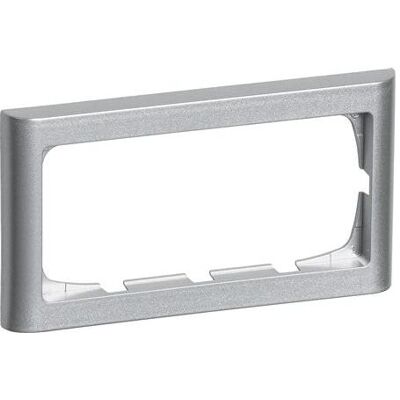 LK, Bilderrahmen, FUGA ramme Softline 632 modul vandrettil 2 modul indsats, stålmetallic LK, Bilderrahmen, FUGA ramme Softline 632 modul vandrettil 2 modul indsats, stålmetallic