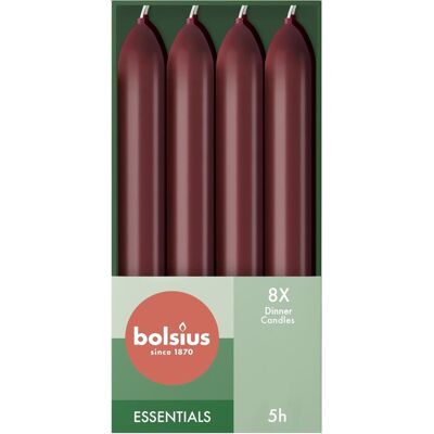 Bolsius Affusolate Dinnerkerze - rot 17 cm - 8 Stück - Kerze Bolsius Affusolate Dinnerkerze - rot 17 cm - 8 Stück - Kerze